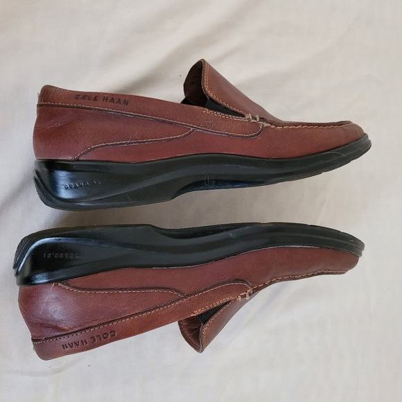 Cole Haan Mens 8 1/2M Grand OS Santa Barbara Harvest Brown Driving Loafer - Picture 5 of 6